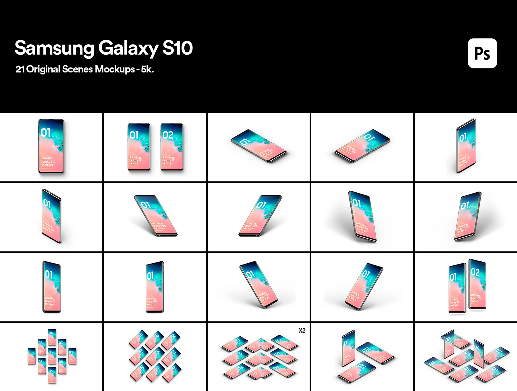 Samsung Galaxy S10 - 21 Mockups 2