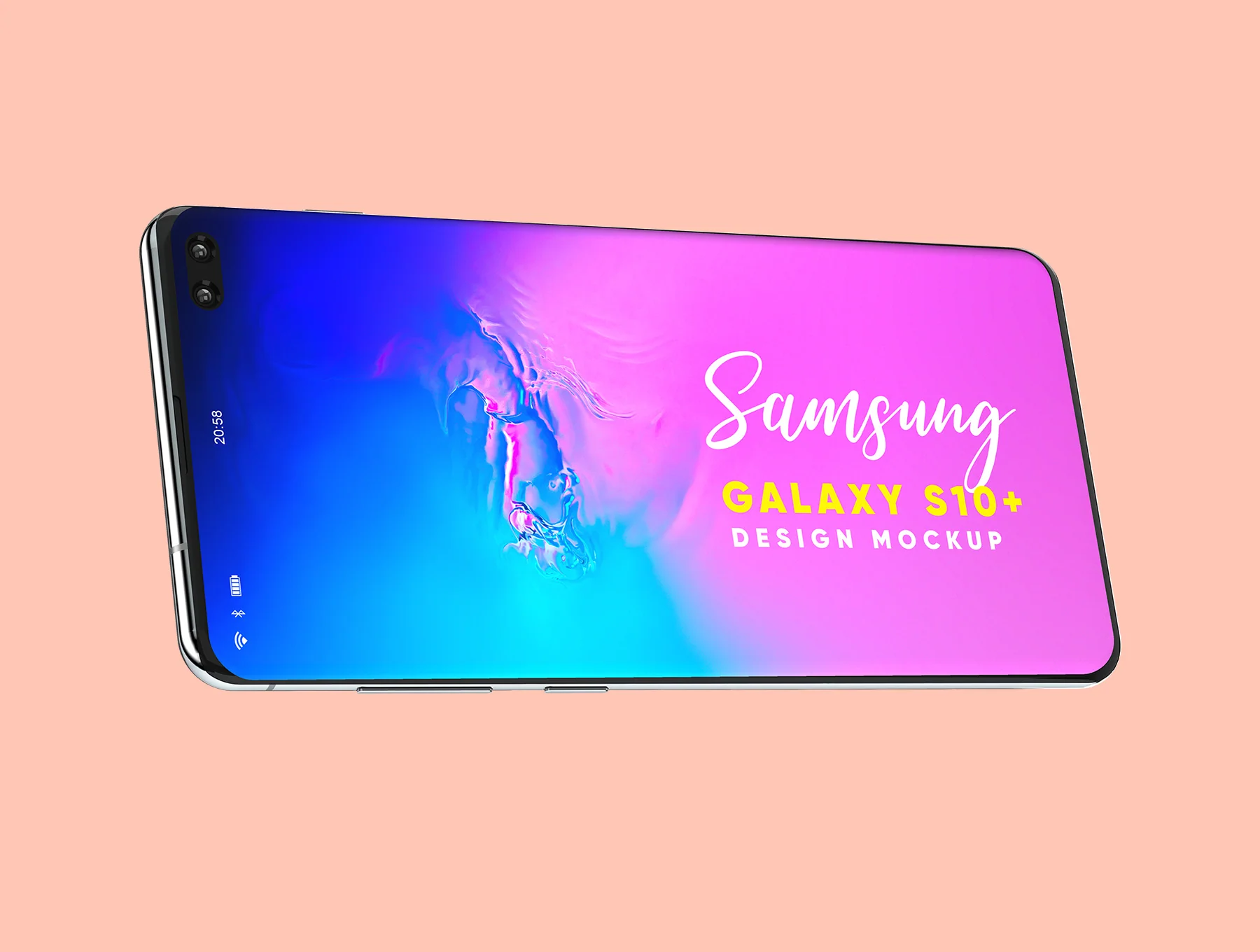Samsung Galaxy S10+ Design Mockup 3 4