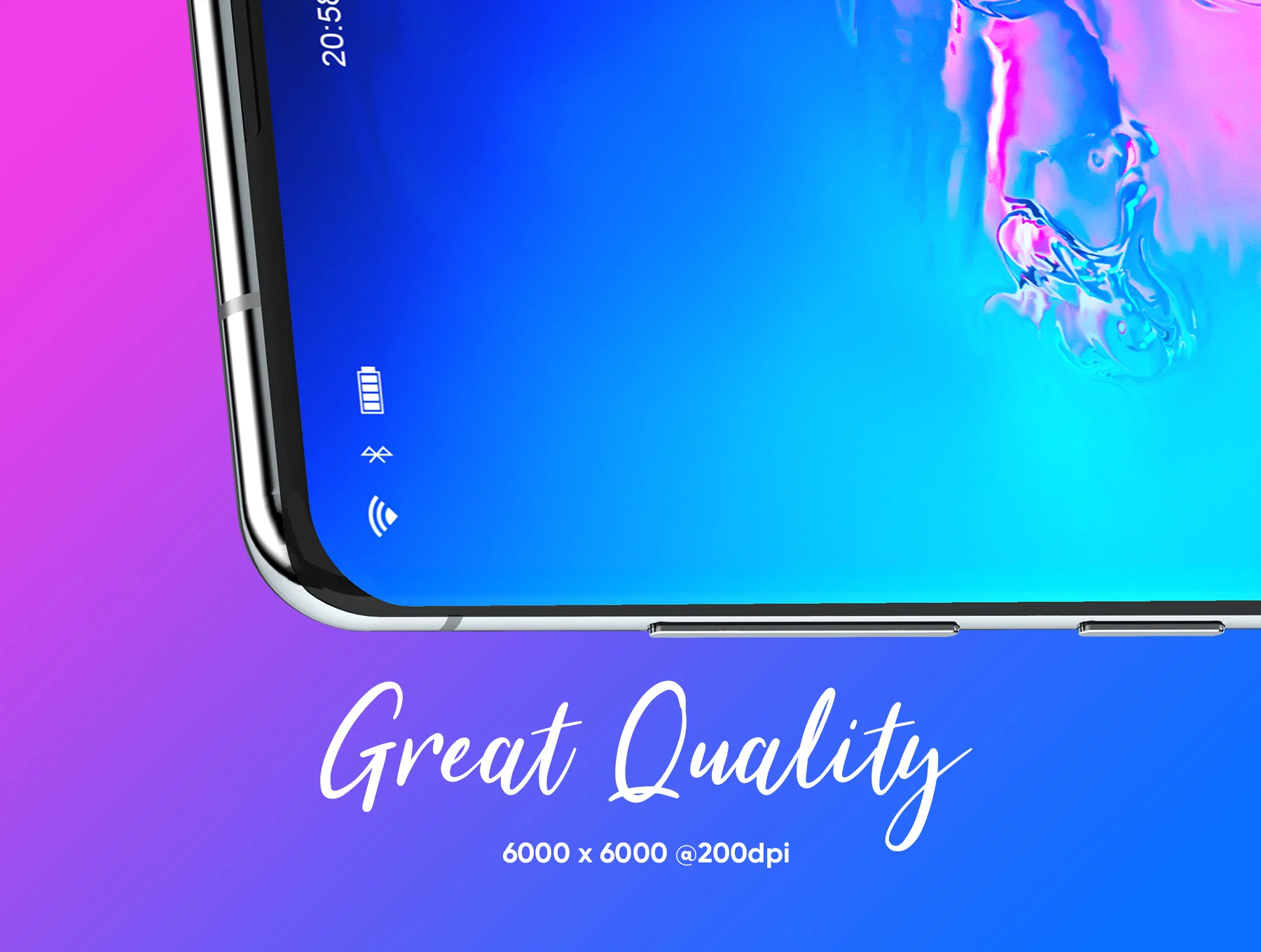 Samsung Galaxy S10+ Design Mockup 3 6