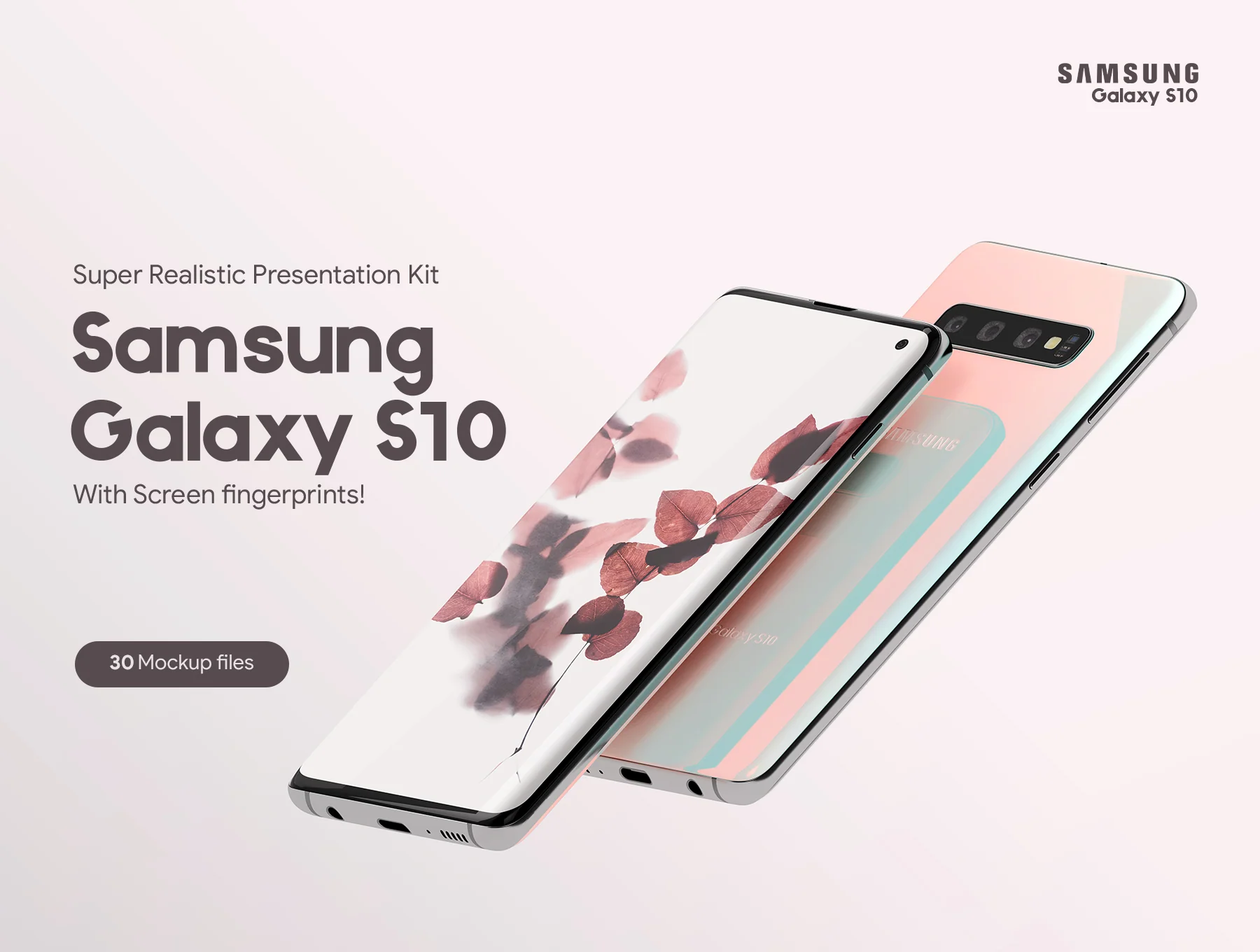 30 Samsung Galaxy S10 Mockup Set