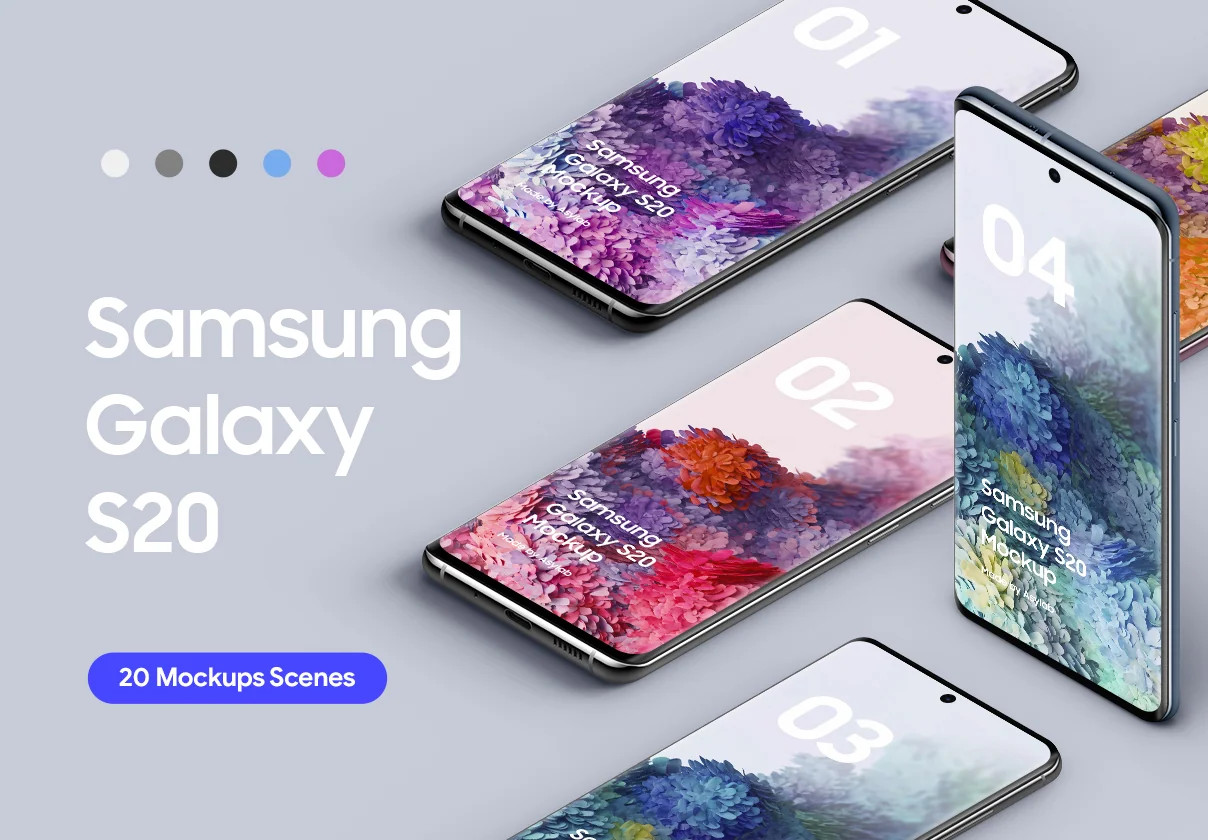 Samsung Galaxy S20 - 20 Mockups