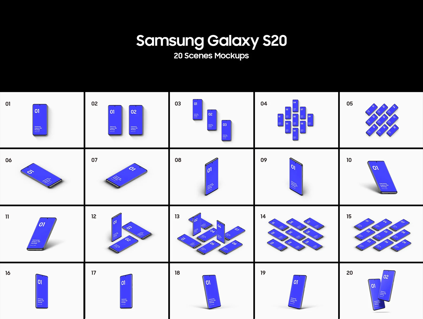 Samsung Galaxy S20 - 20 Mockups 2