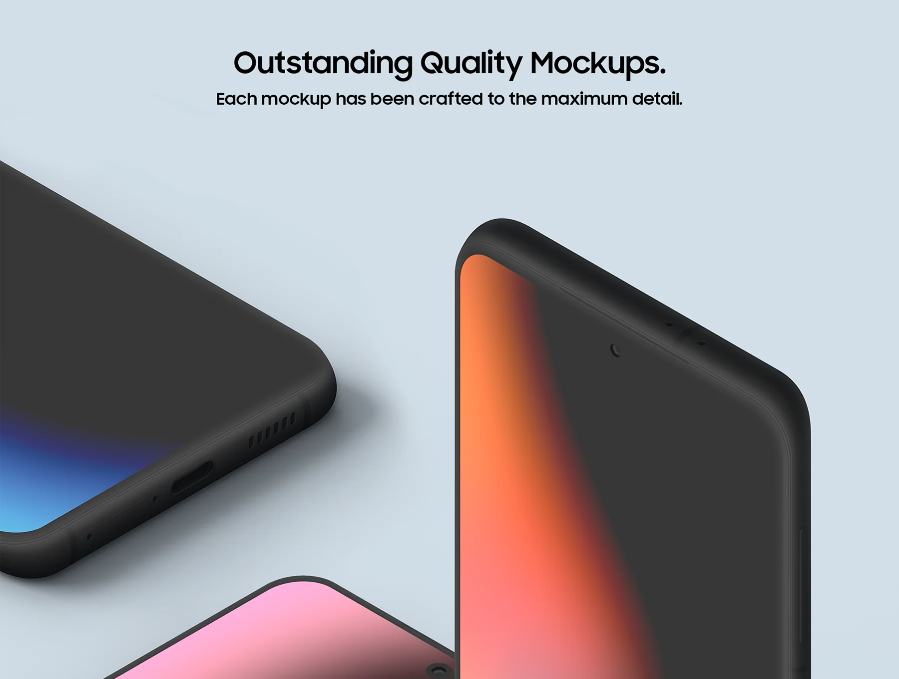 Samsung Galaxy S21 - 20 Clay Mockups 3
