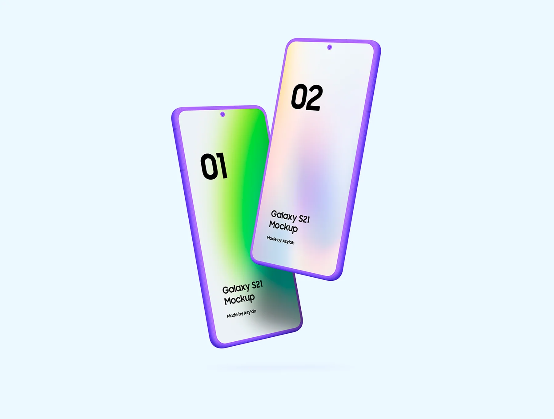 Samsung Galaxy S21 - 20 Clay Mockups 8