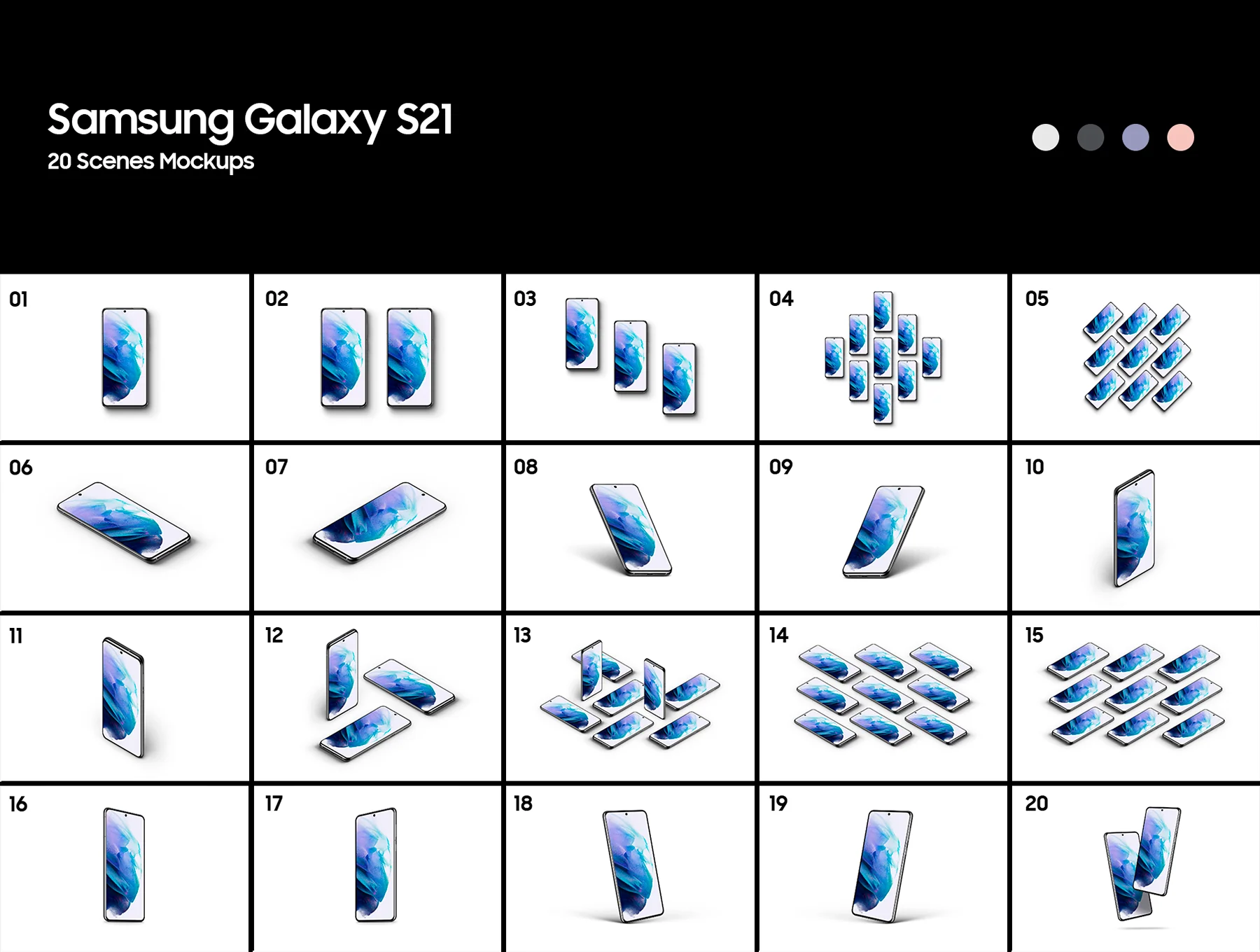 Samsung Galaxy S21 - 20 Mockups 2