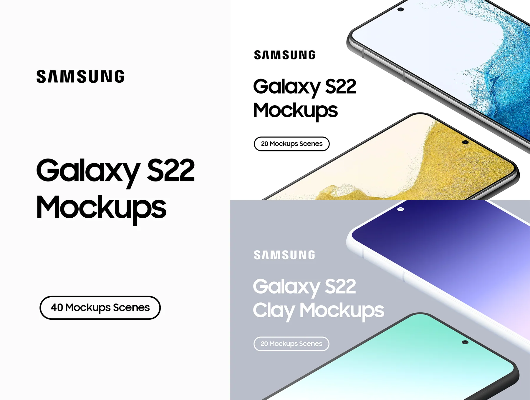 Samsung Galaxy S22 - 40 Mockups