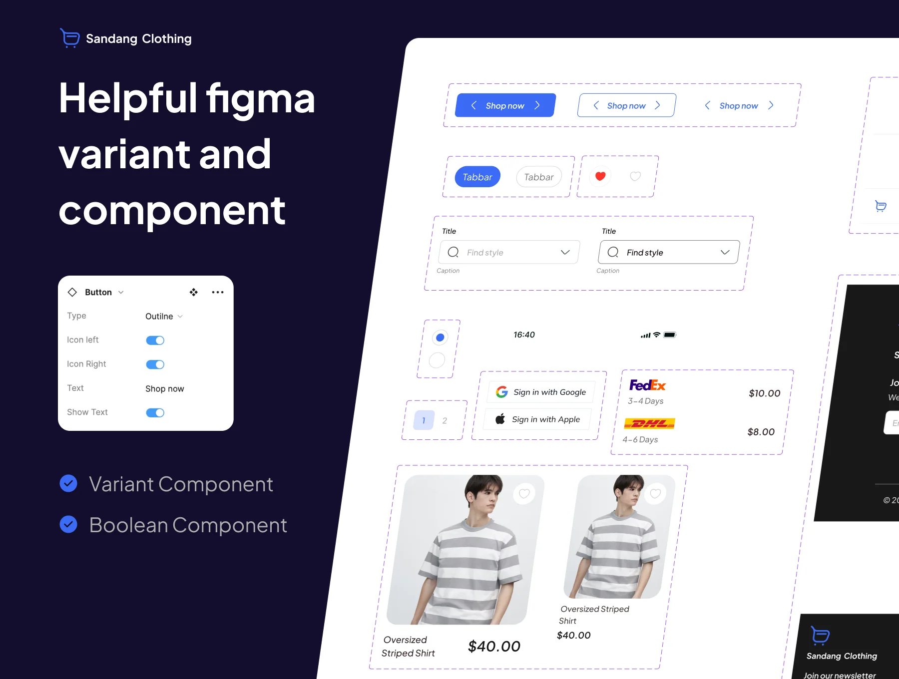 Sandang Clothing - E-commerce Website UI KIT 2