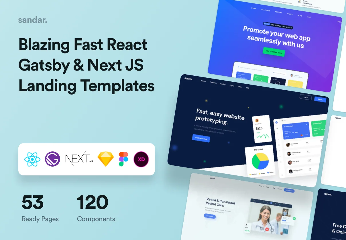 Sandar - React Landing Page Template