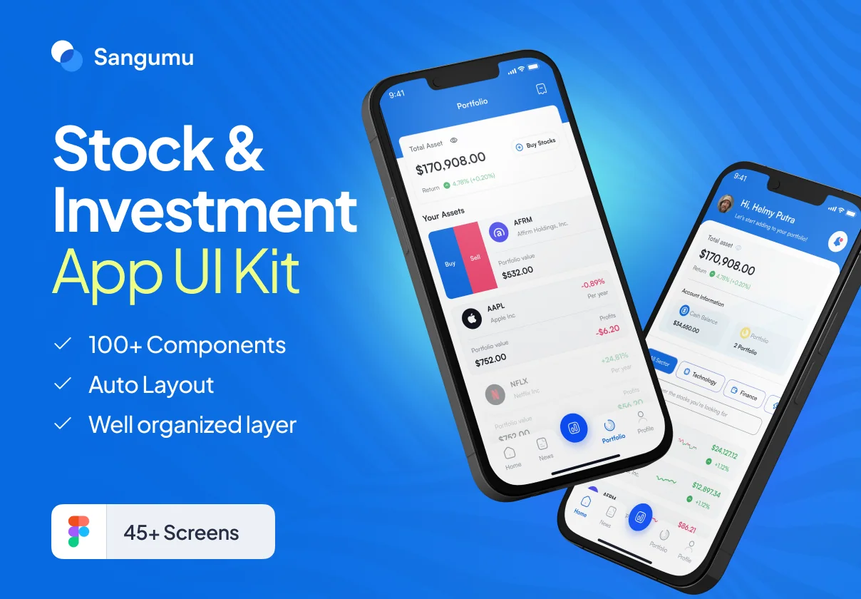 Sangumu Stock Investment UI Kit