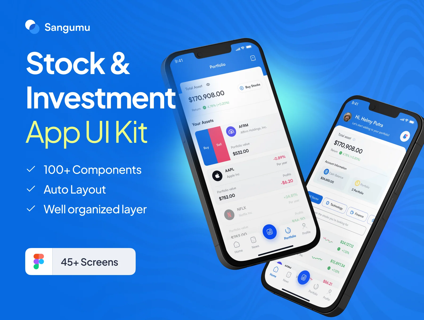 Sangumu Stock Investment UI Kit