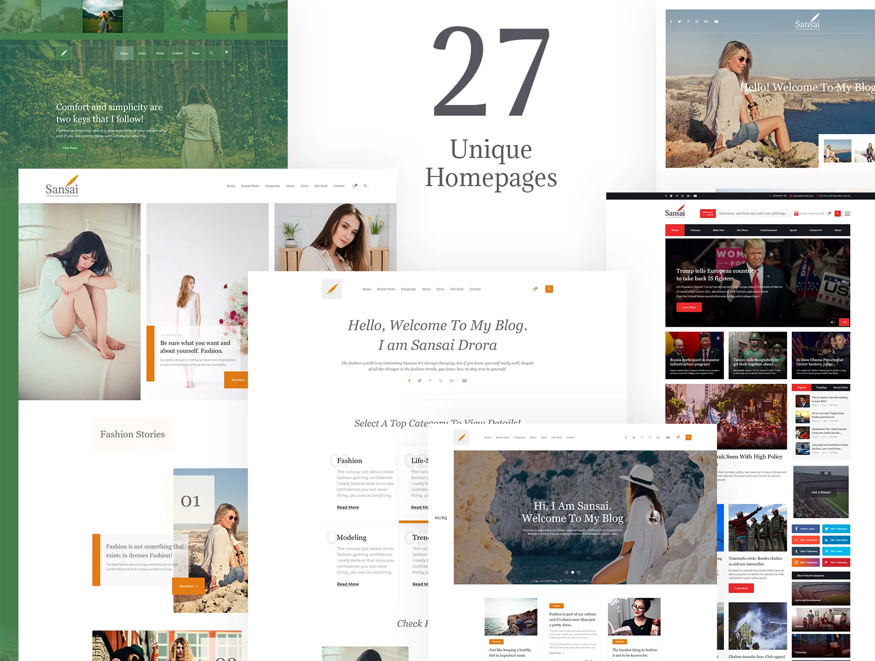 Sansai Creative Blog XD Template 2