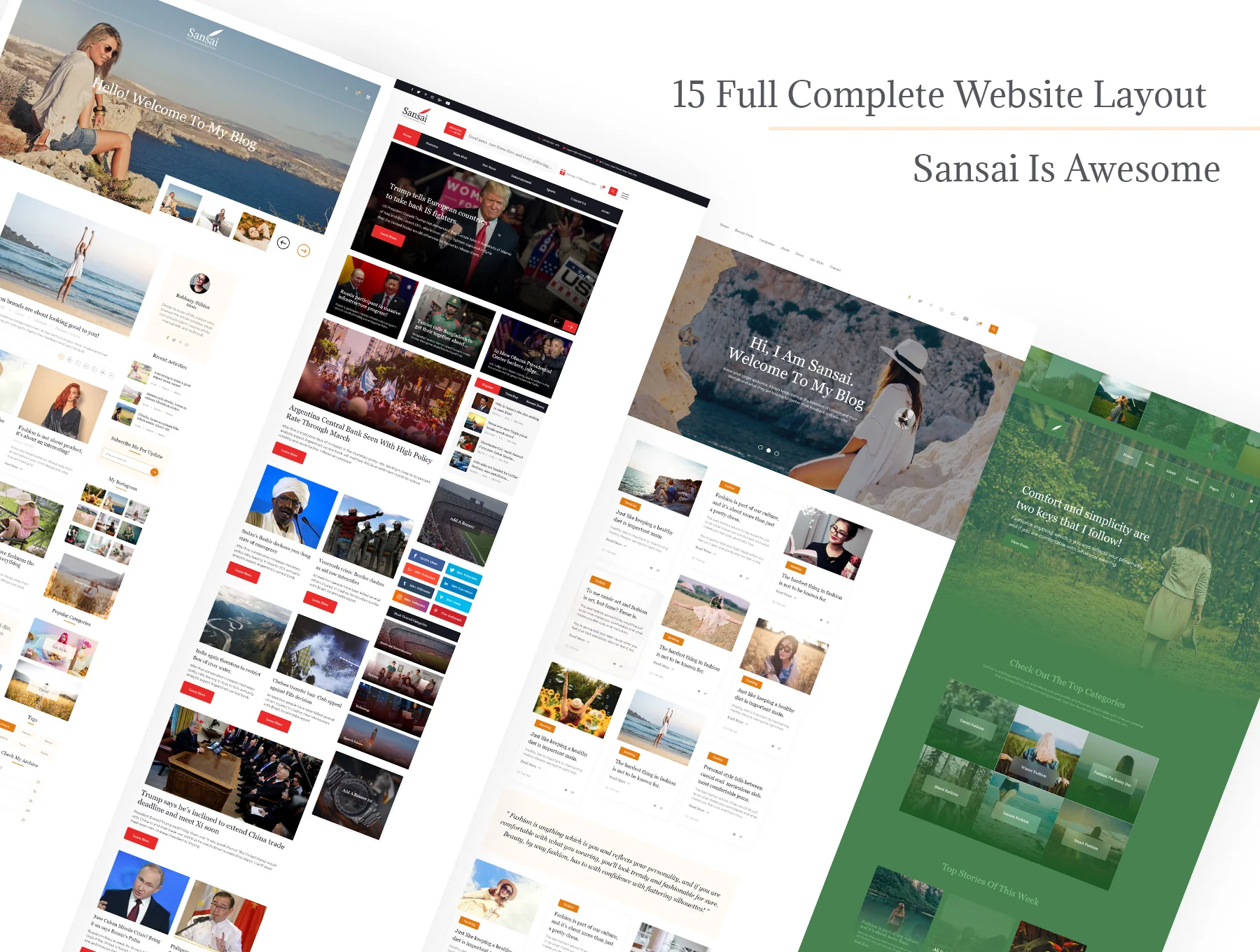 Sansai Creative Blog XD Template 3