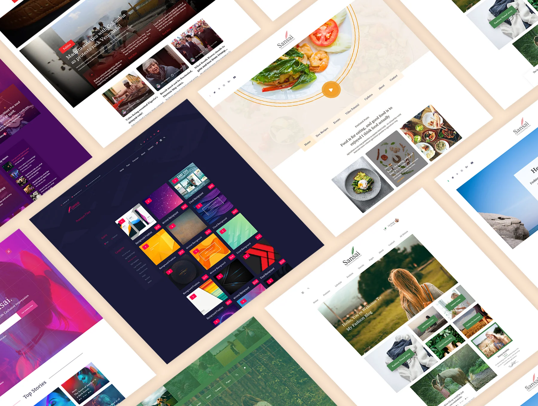 Sansai Creative Blog XD Template 4