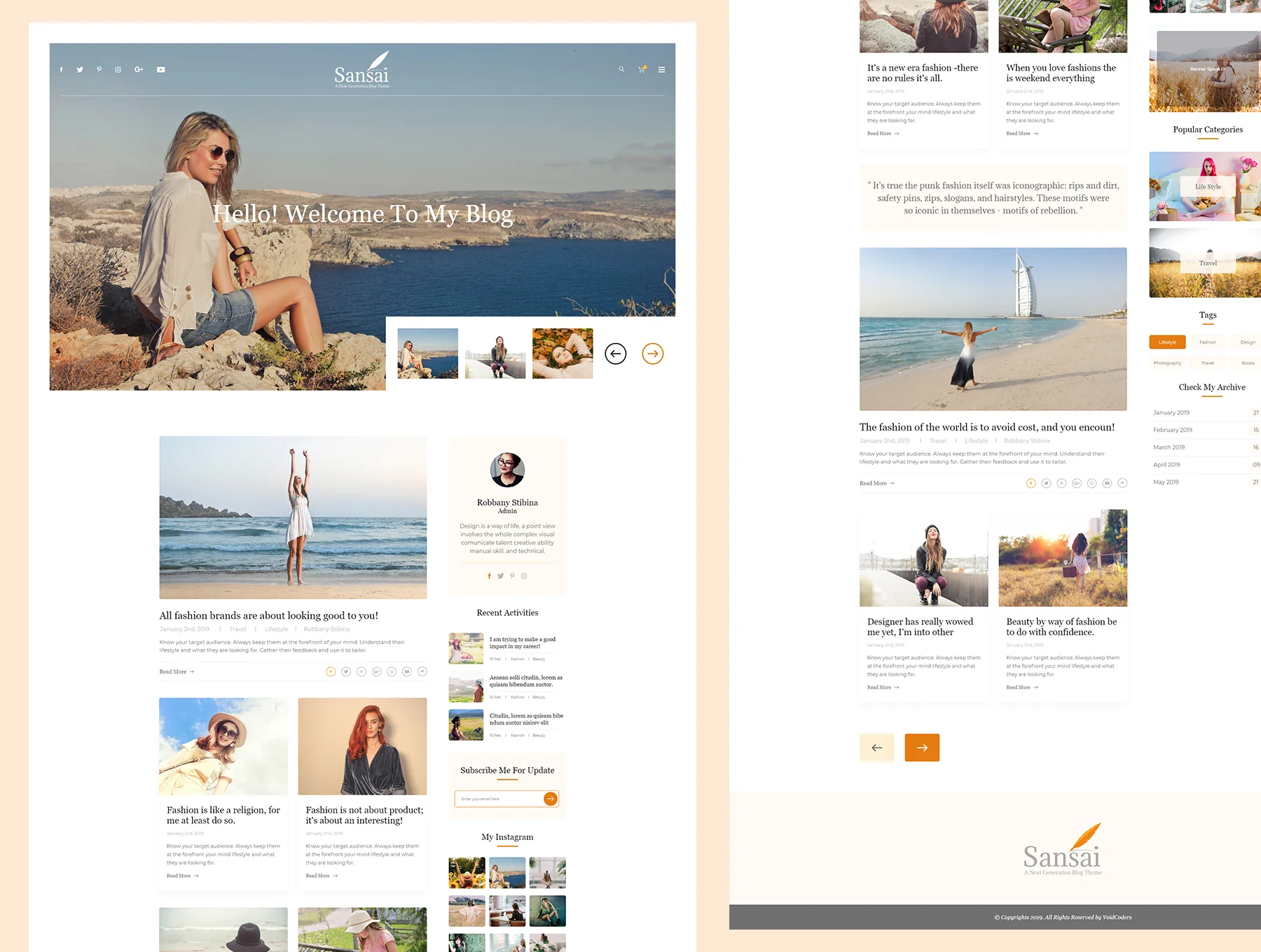 Sansai Creative Blog XD Template 5