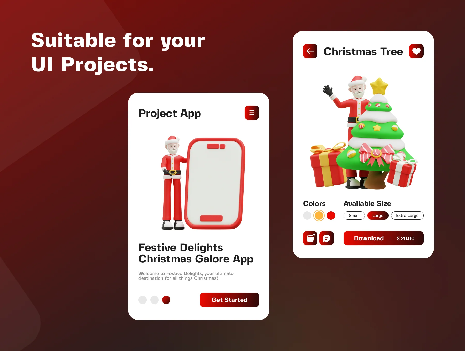 Santa Claus 3D Icon Pack 5
