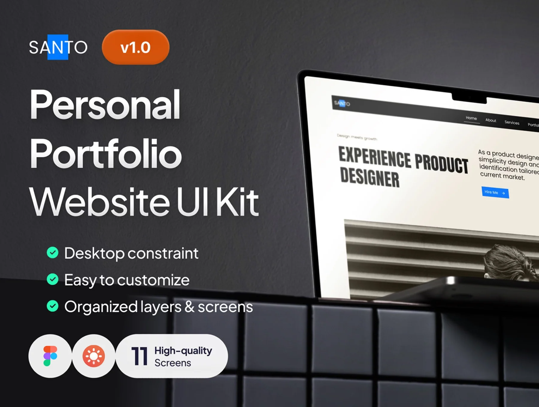 Santo - Personal Portfolio Website UI Kit 🚀 4
