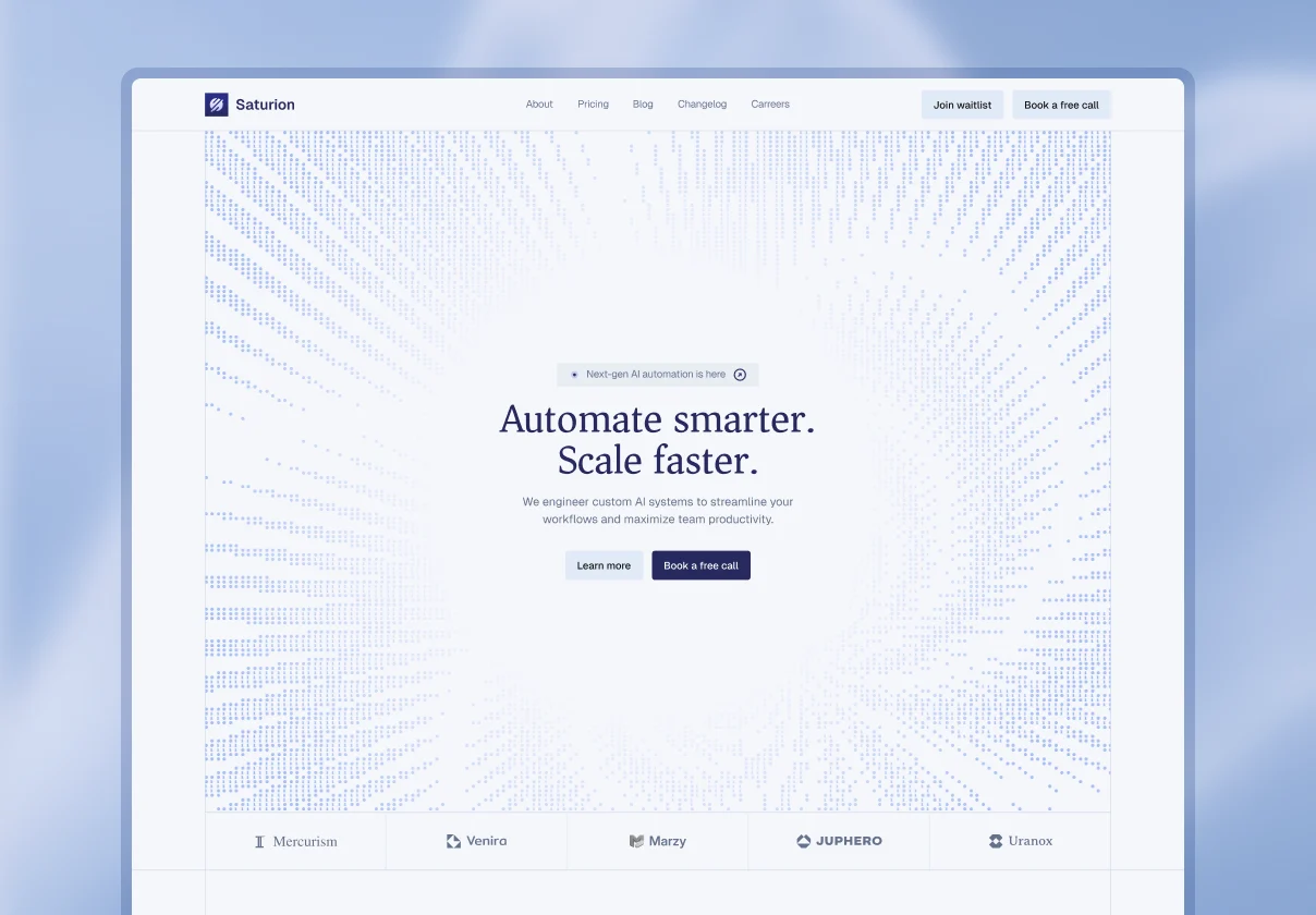 Saturion — AI Automation Agency Website