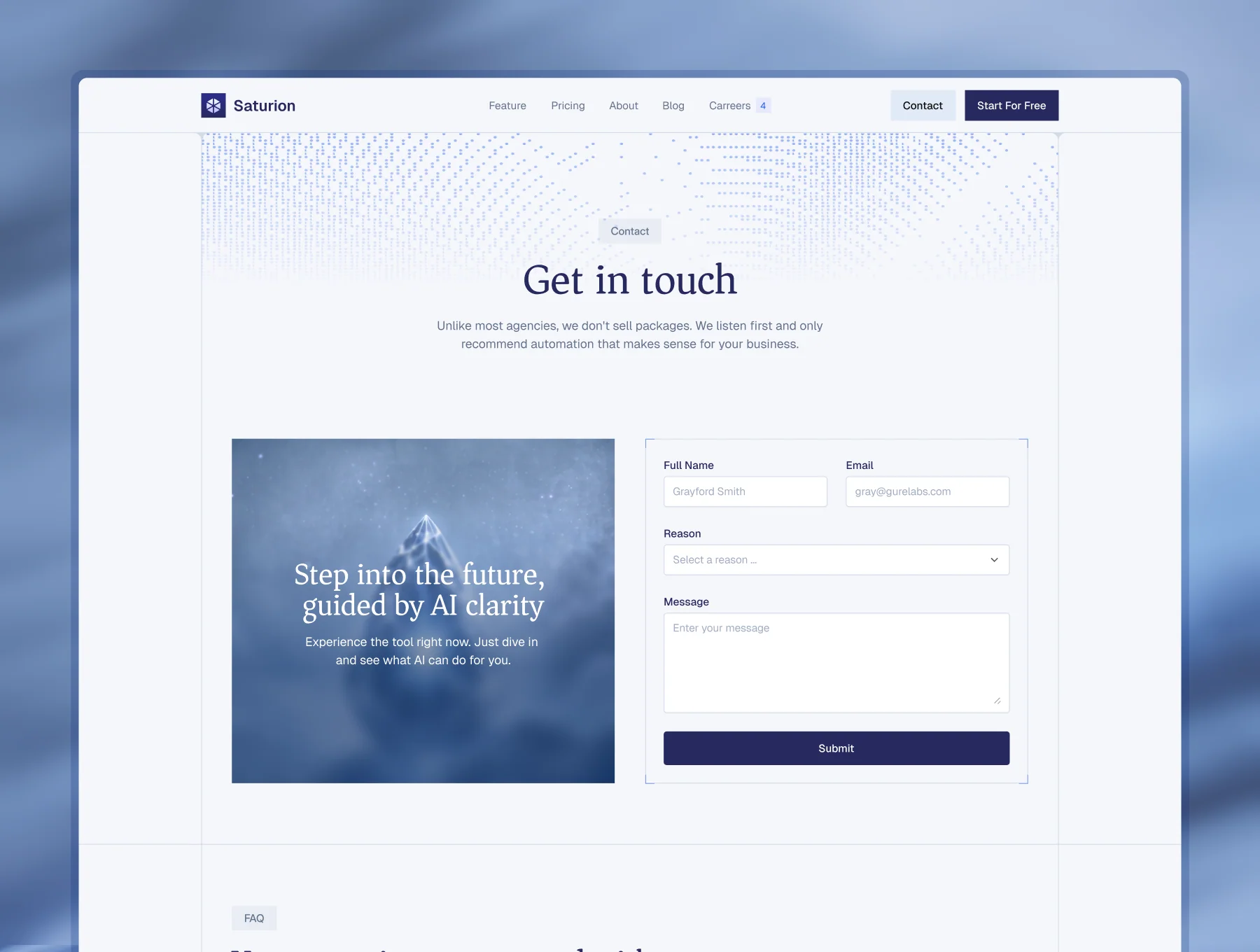 Saturion — AI Automation Agency Website 4