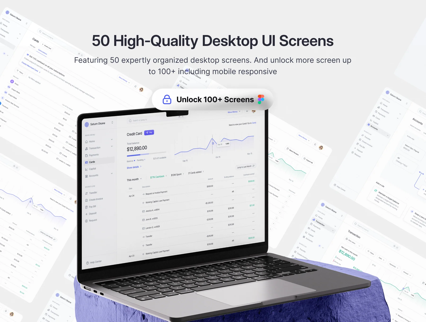 Saturn - Finance Dashboard UI Kit 3