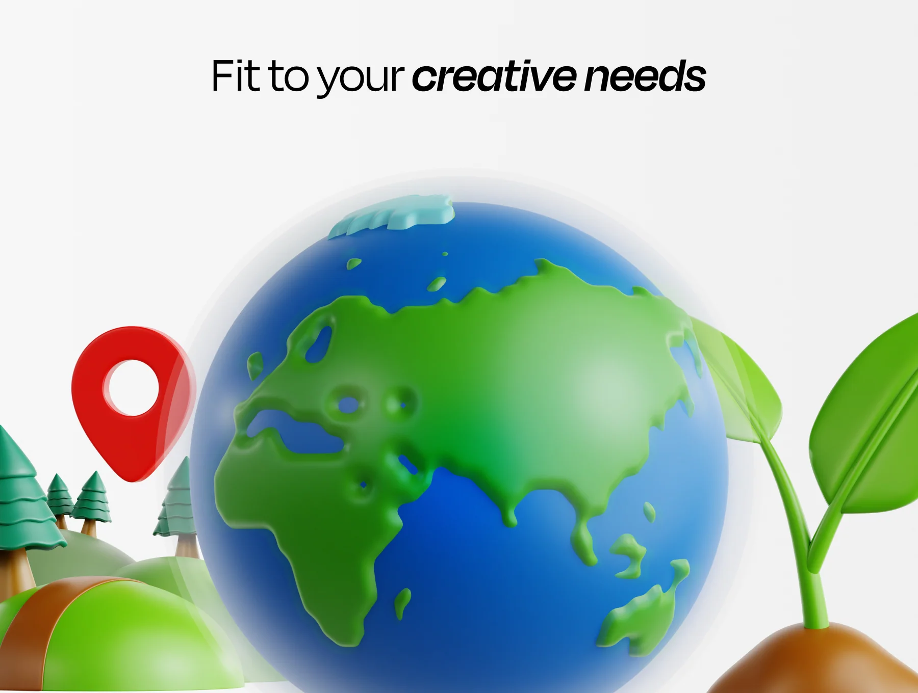 Save Earth 3D Icon Set 4