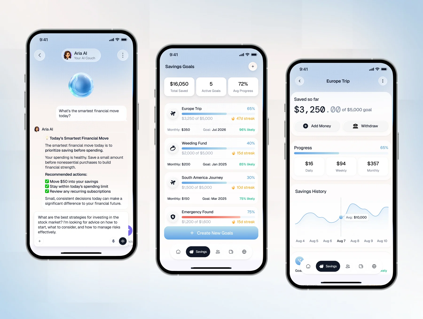 SaveLoop – AI Savings, Wallet & Social Finance Mobile App UI Kit 4