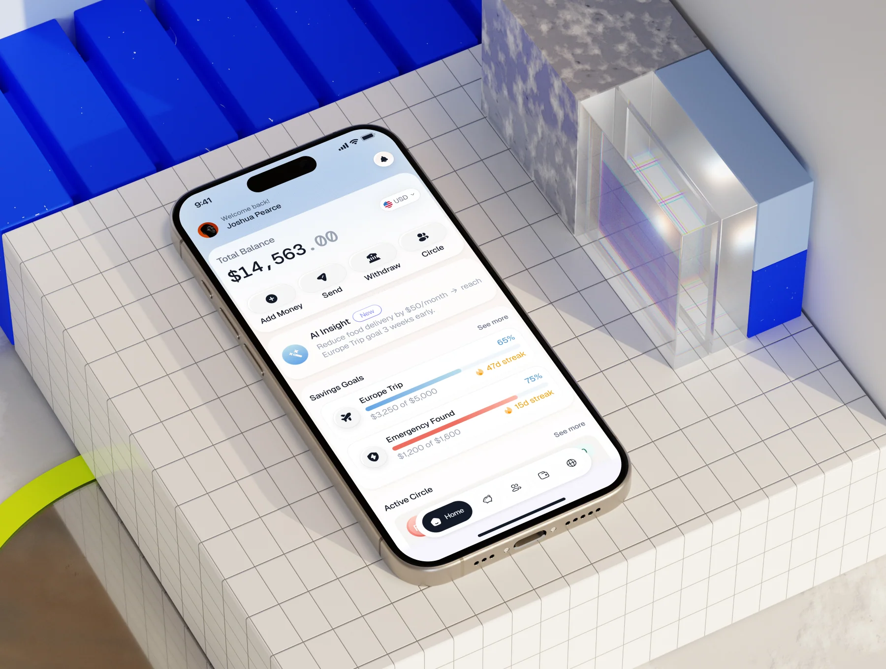 SaveLoop – AI Savings, Wallet & Social Finance Mobile App UI Kit 6