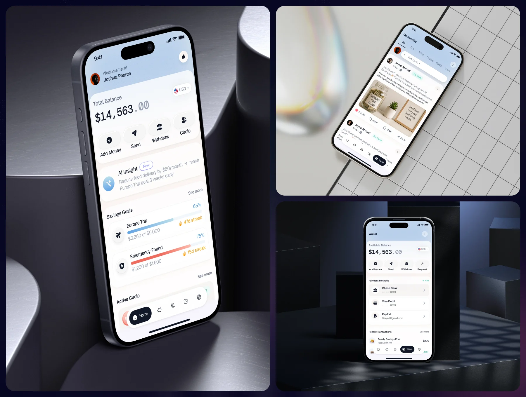 SaveLoop – AI Savings, Wallet & Social Finance Mobile App UI Kit 7