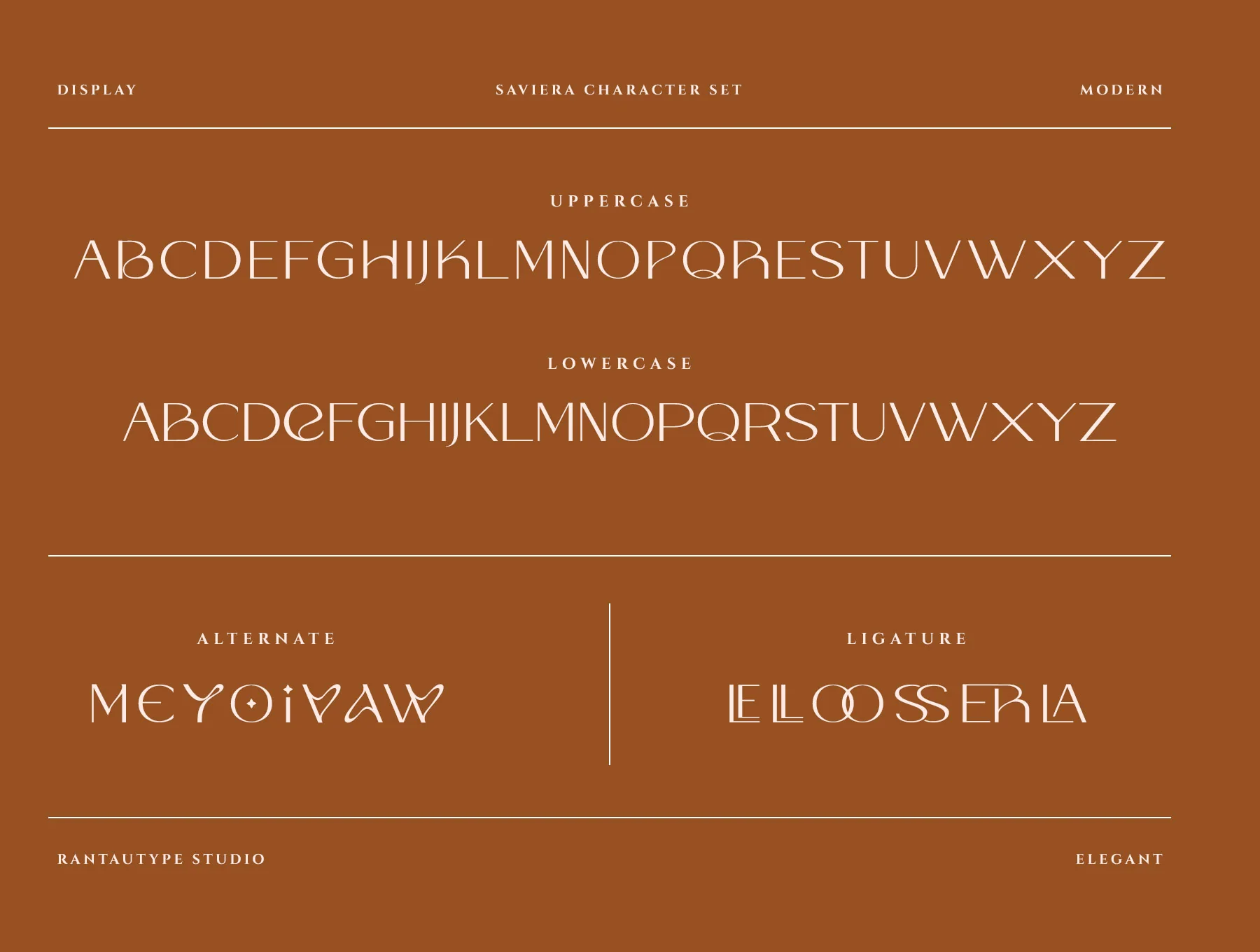 Saviera Modern Sans Typeface 7