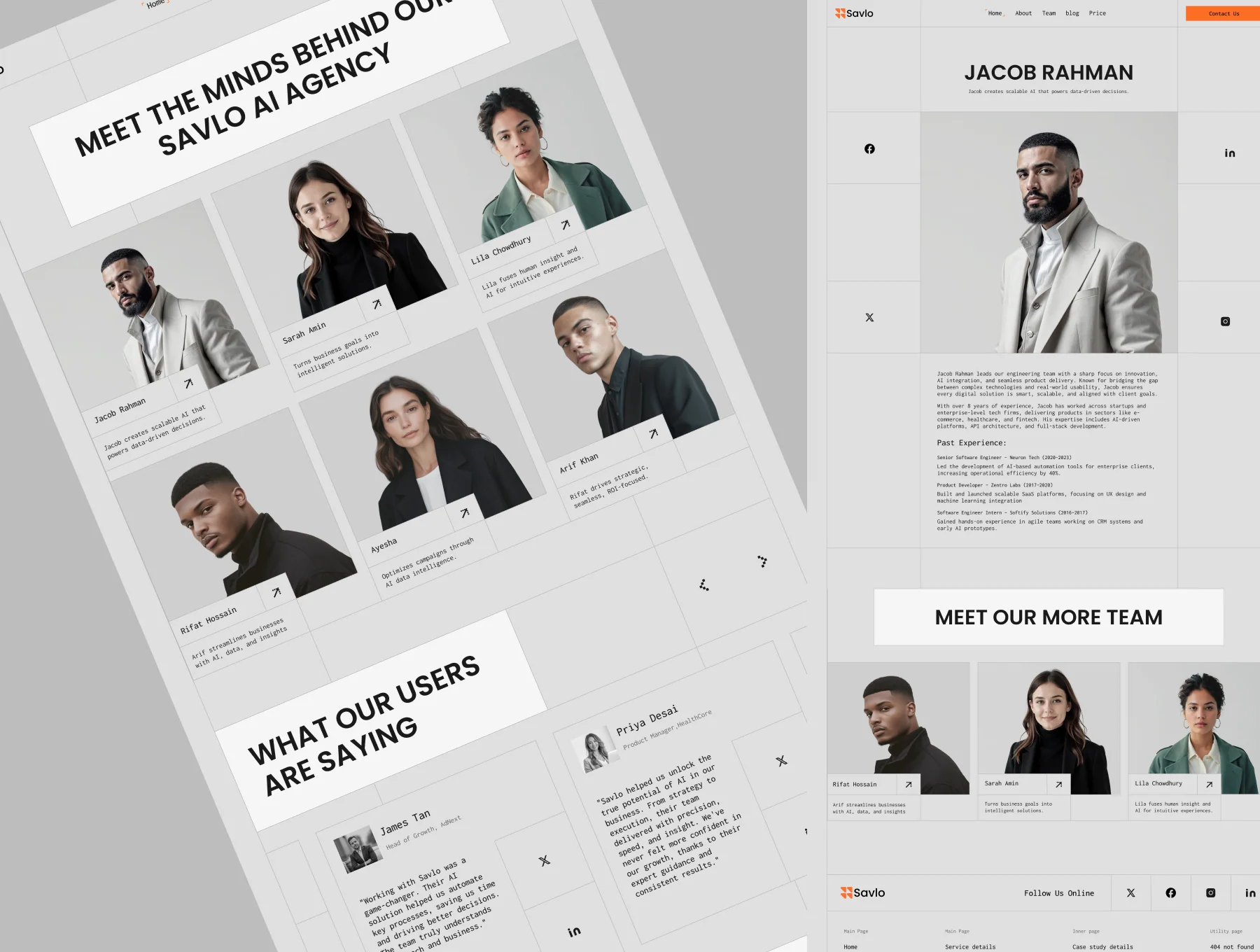 Savlo – Minimal Portfolio Template for Framer