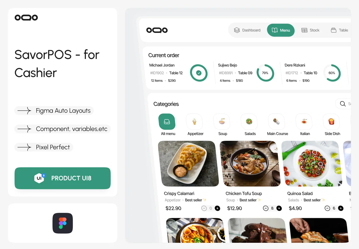 SavorPOS: Desktop App Design for Cashier