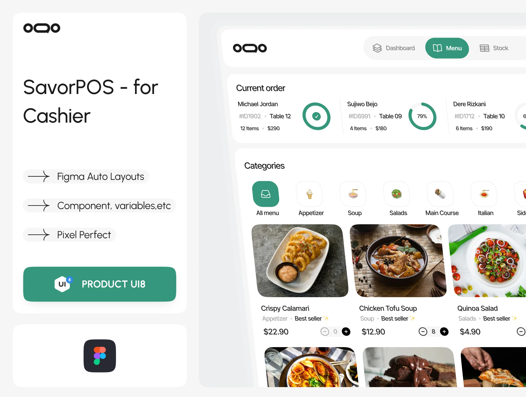 SavorPOS: Desktop App Design for Cashier