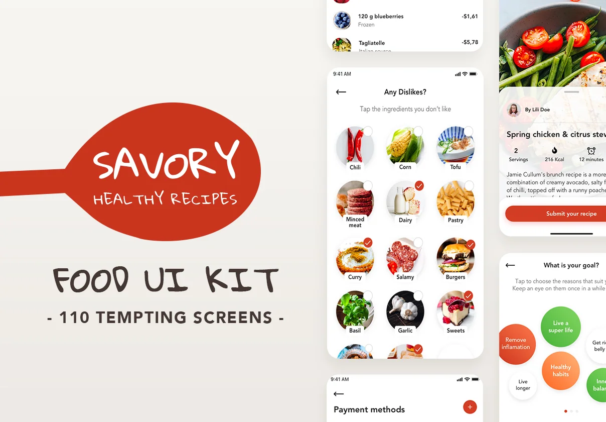 Savory - Food UI Kit