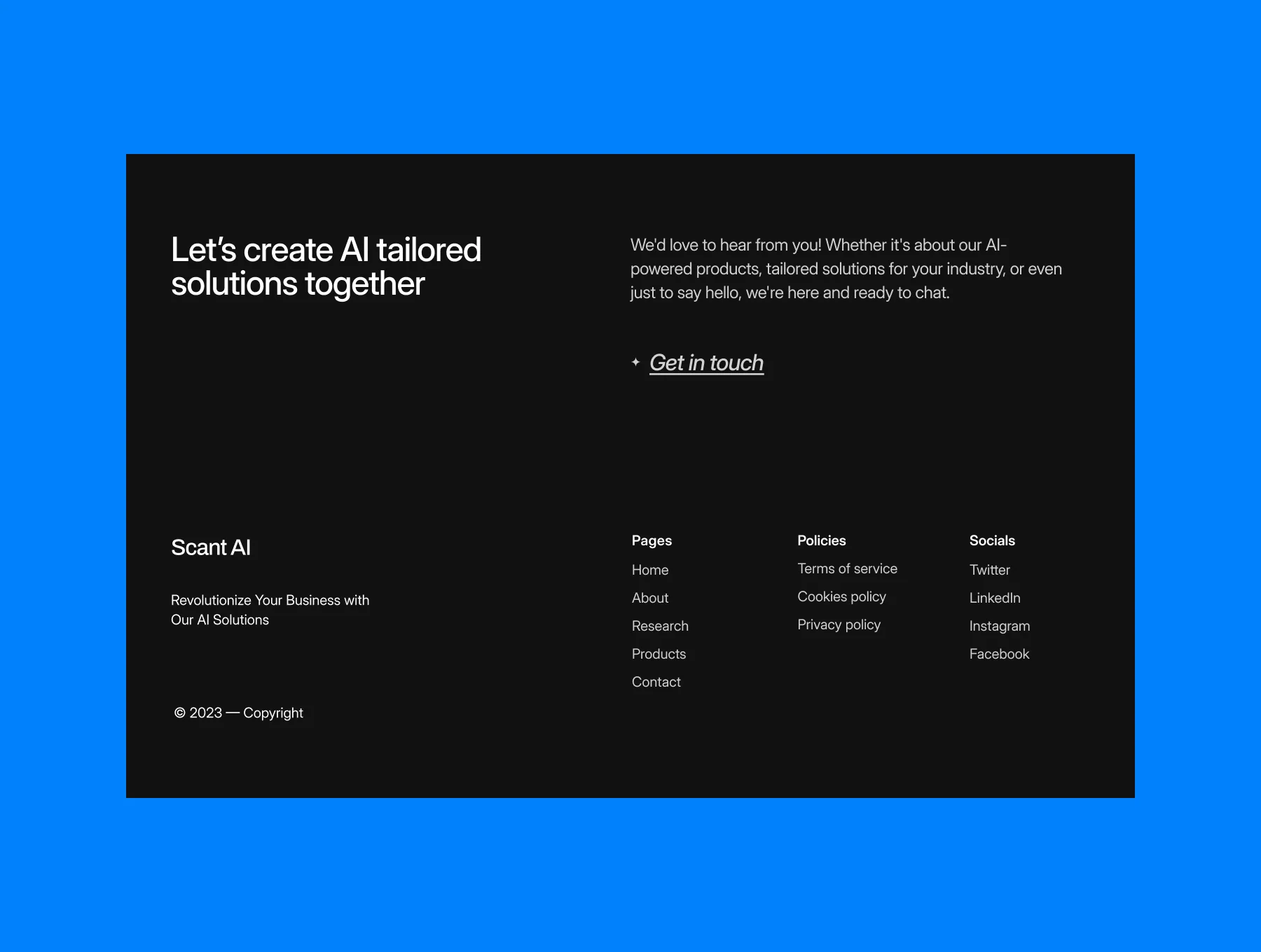 Scant AI - SaaS Framer Template 7