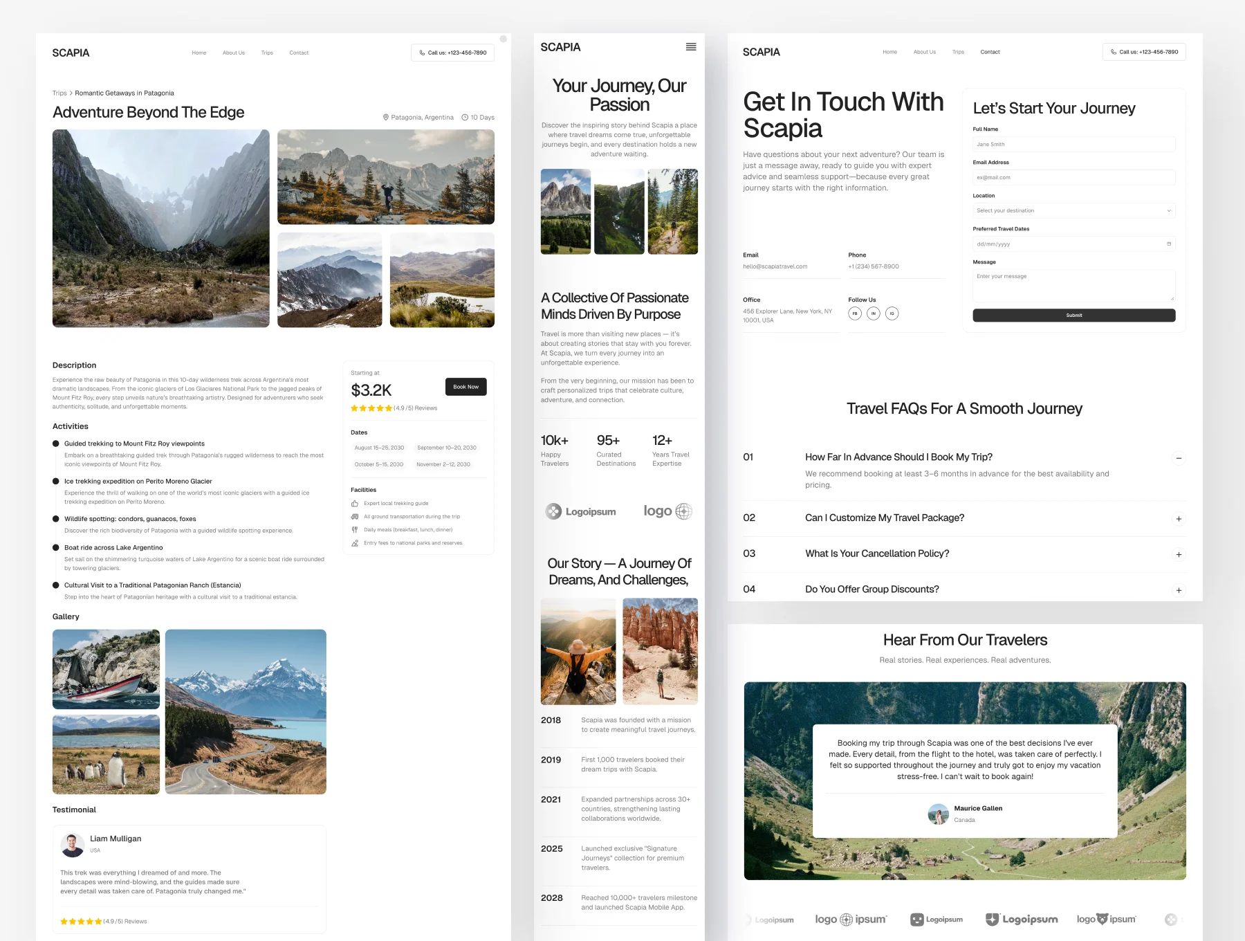 Scapia - Travel Agency Website Framer Template 2