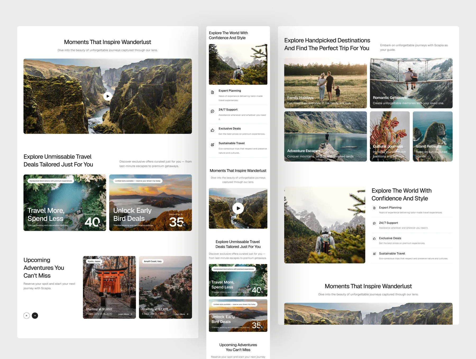 Scapia - Travel Agency Website UI Figma Template 5