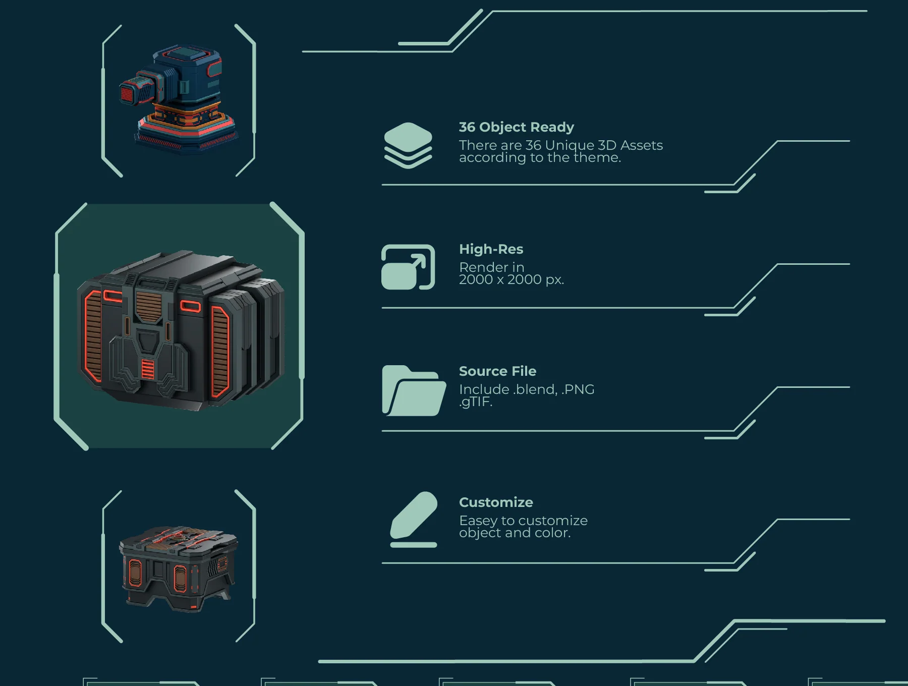 Scfi Model 3D Asset 3