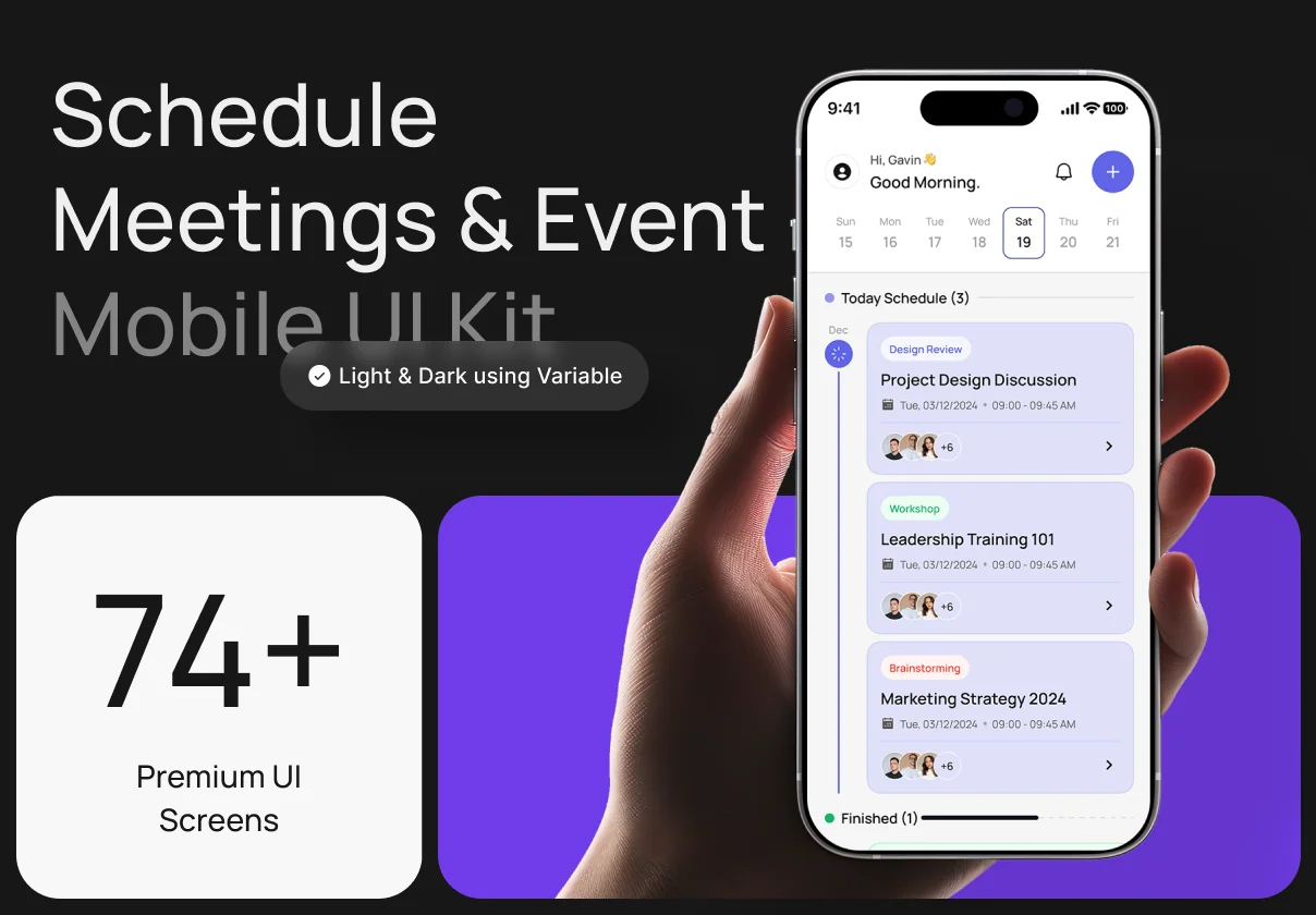Schedule Meetings & Event - Mobile App