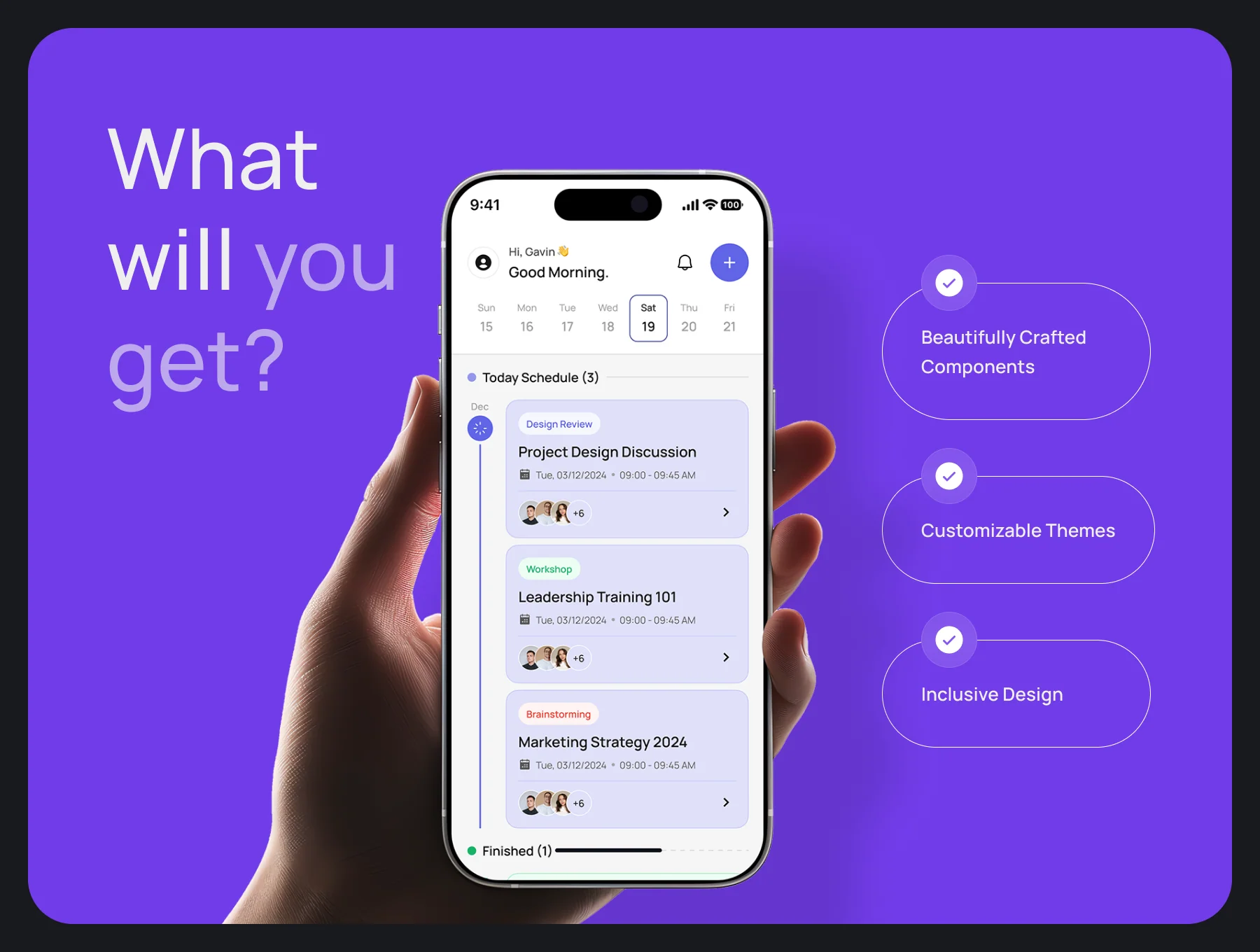Schedule Meetings & Event - Mobile App