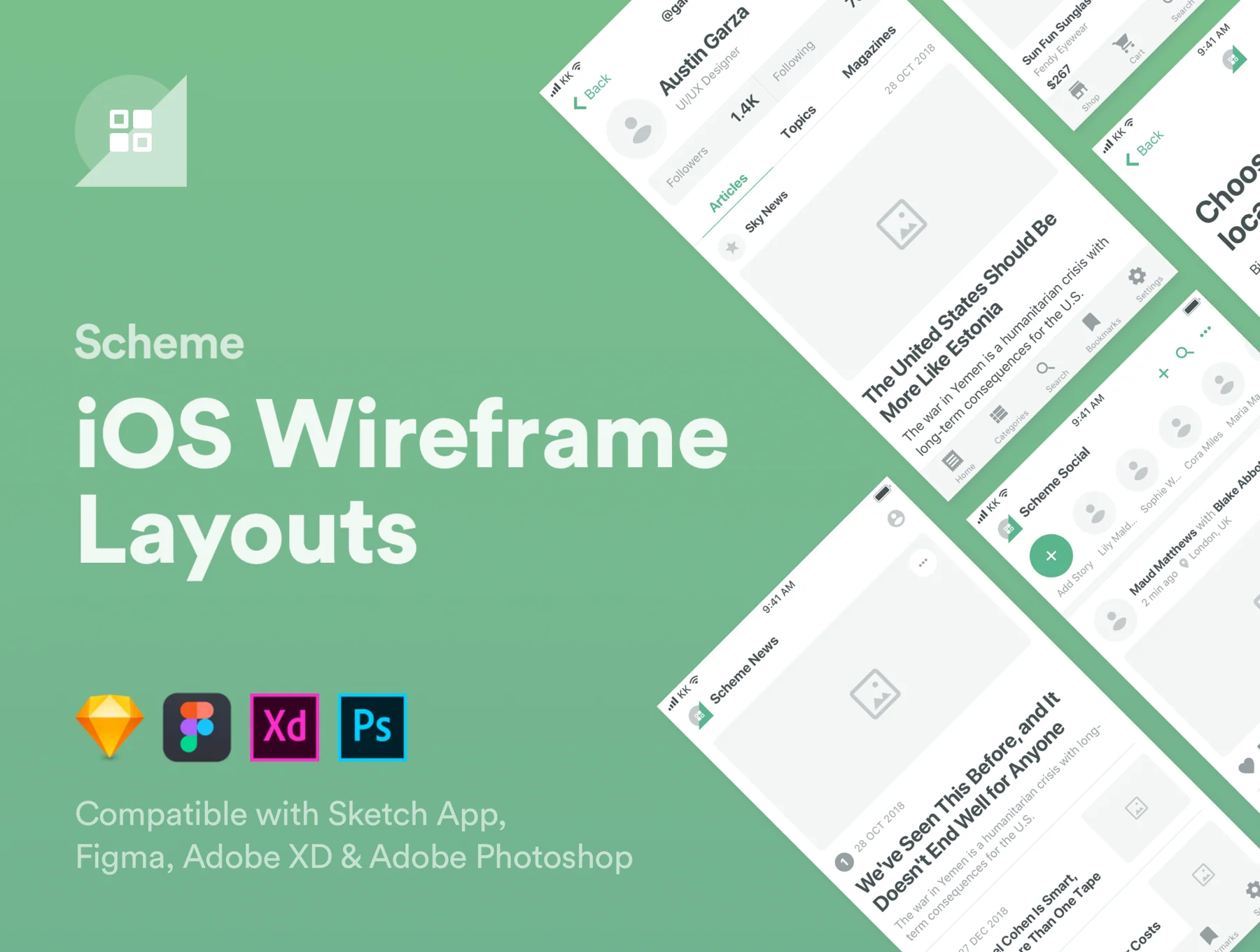 Scheme iOS Wireframe Kit