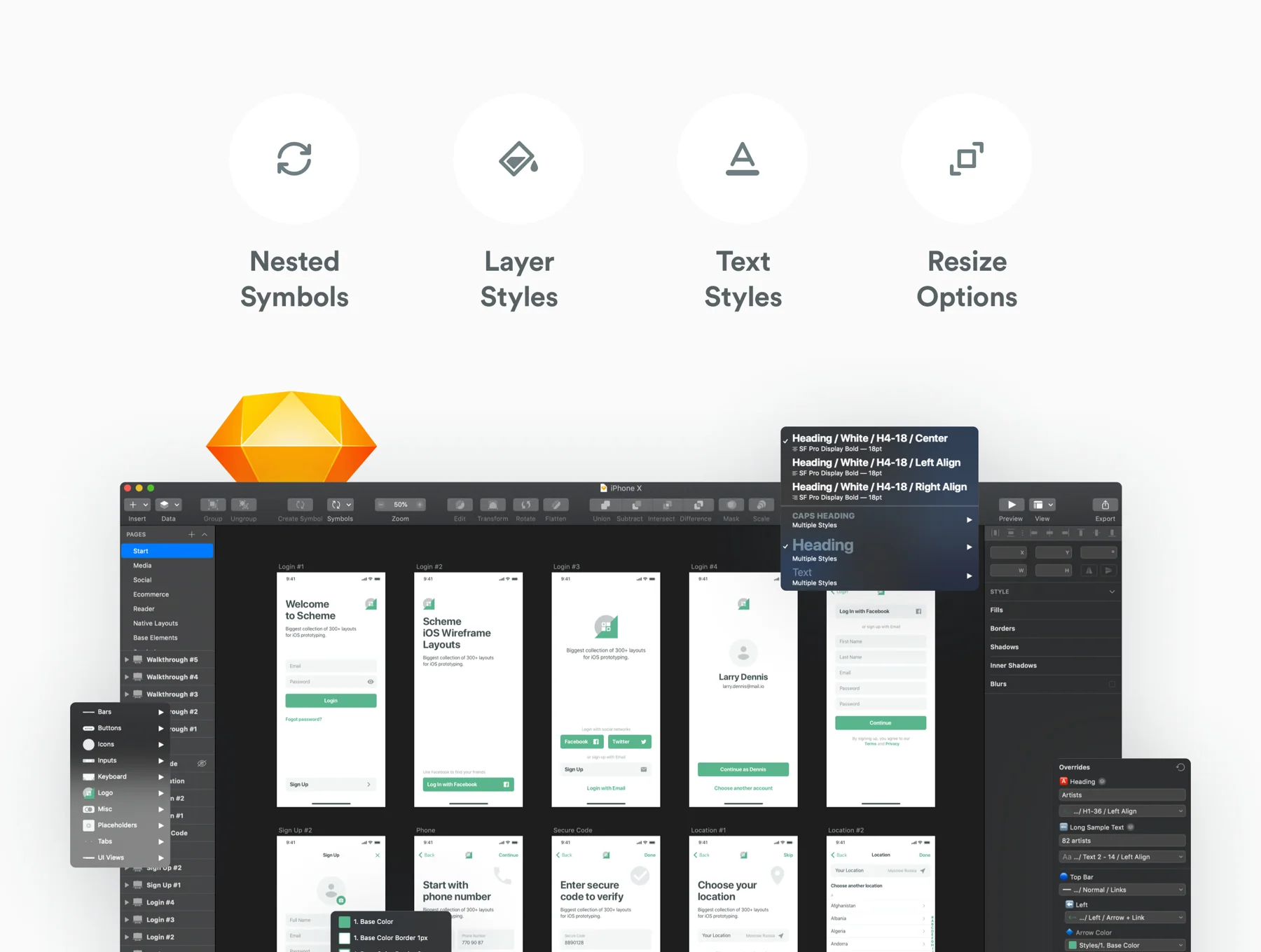 Scheme iOS Wireframe Kit 4