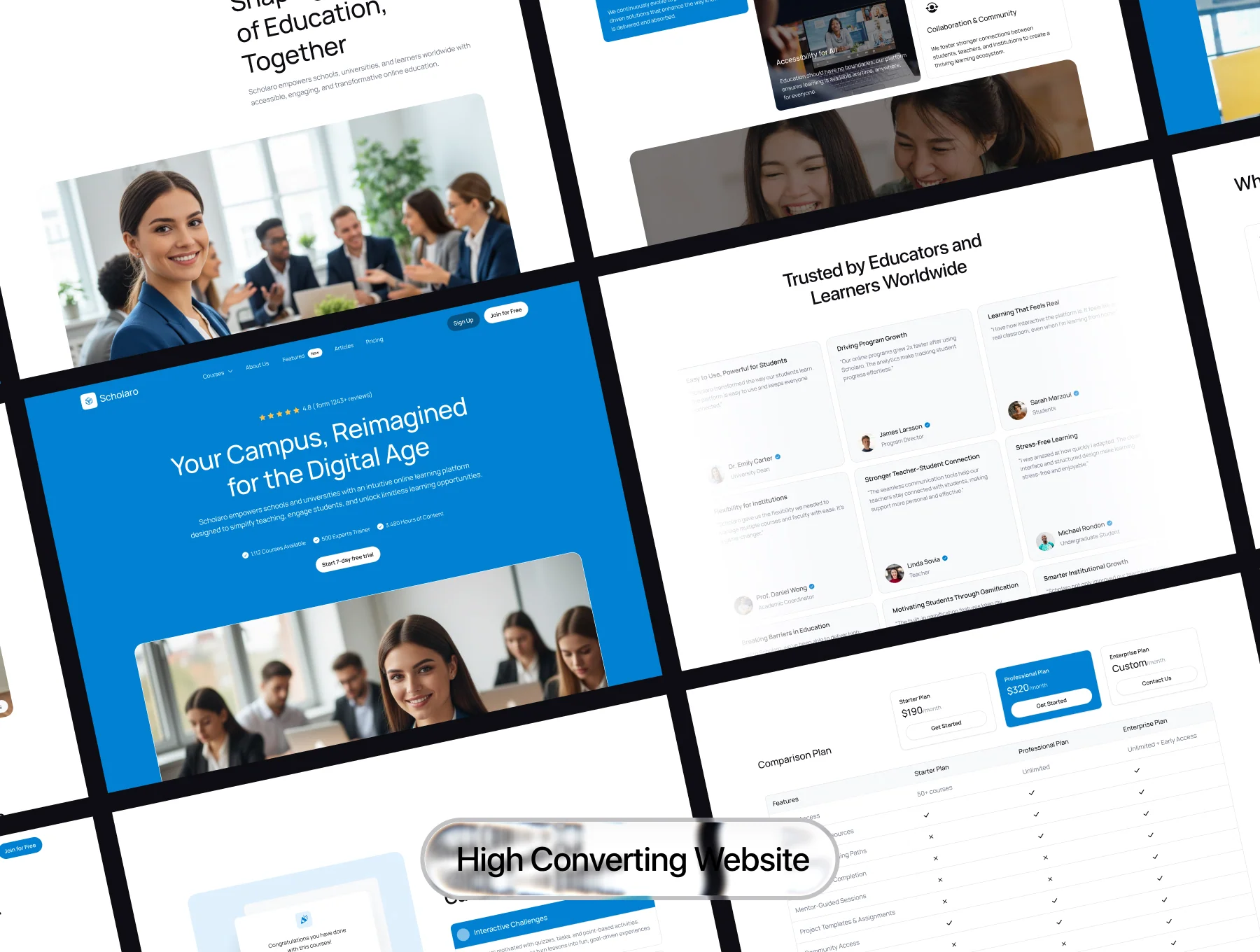 Scholaro - Online Learning Platform Website UI Kit 4