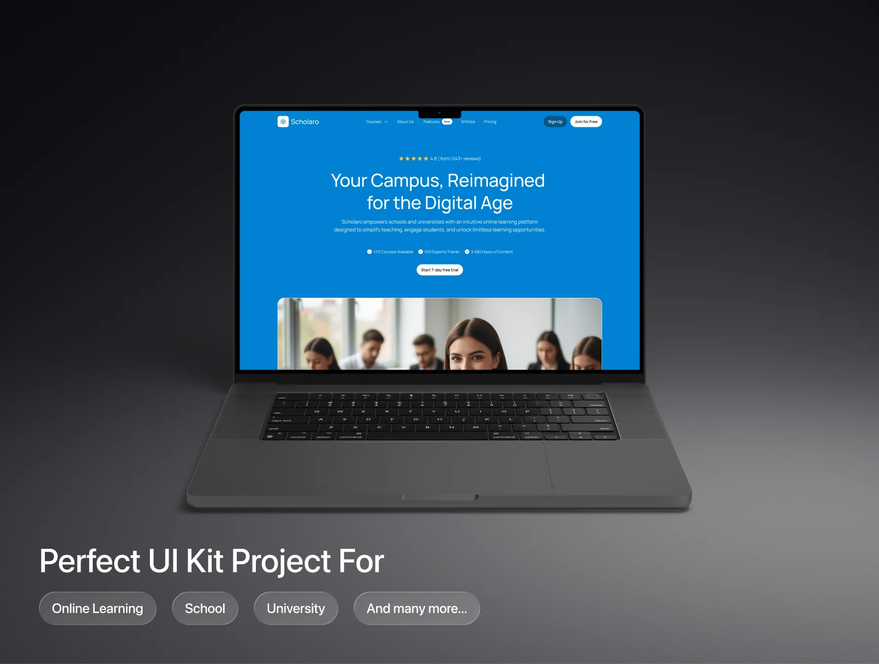 Scholaro - Online Learning Platform Website UI Kit 7