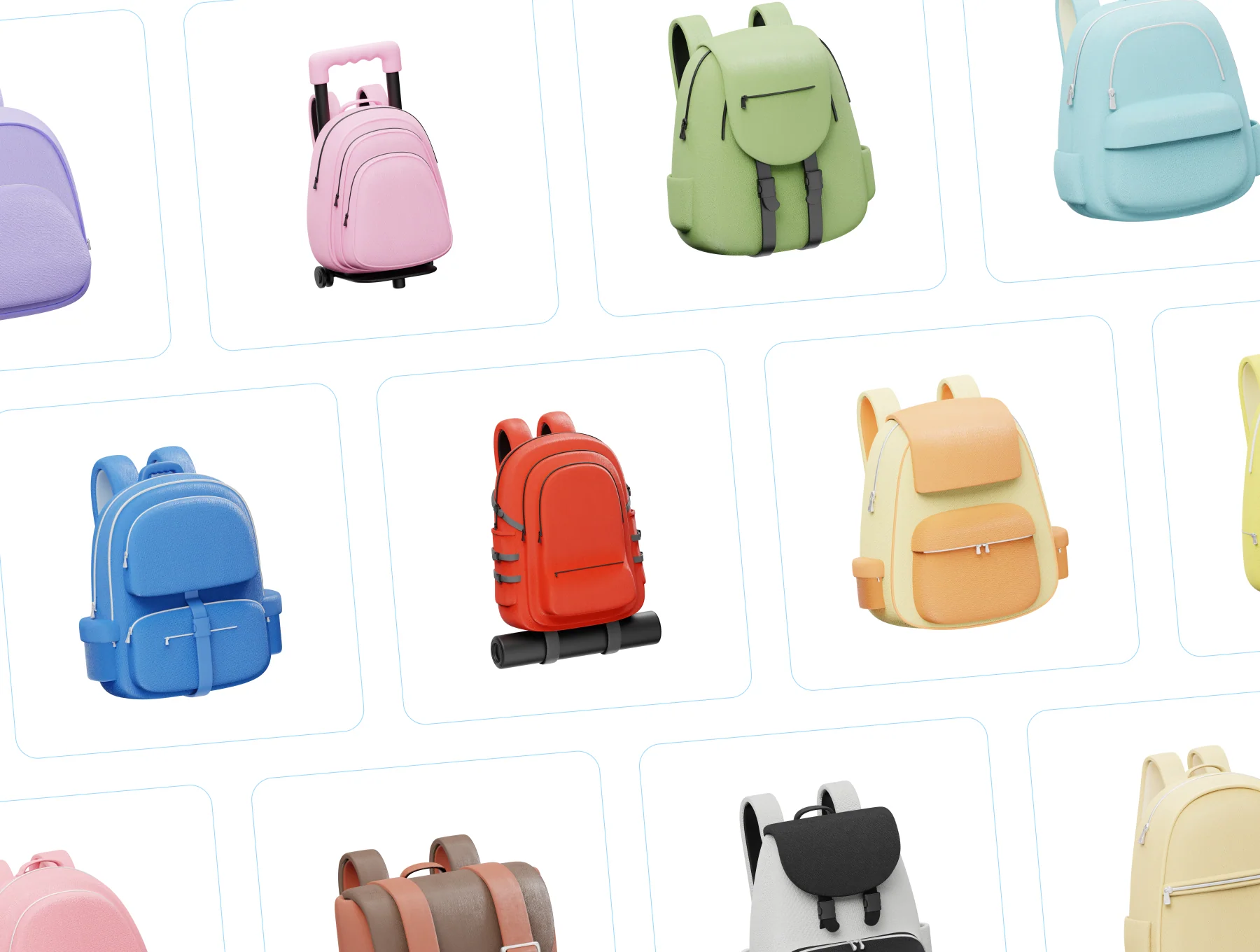 School Backpack 3D Icon 5