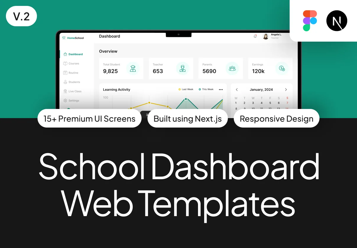 School Dashboard Web Template