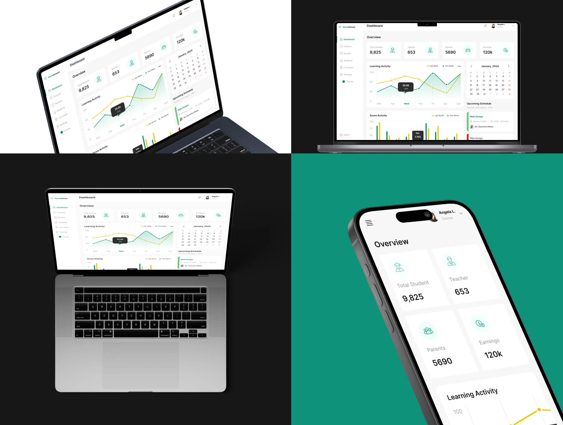 School Dashboard Web Template 7