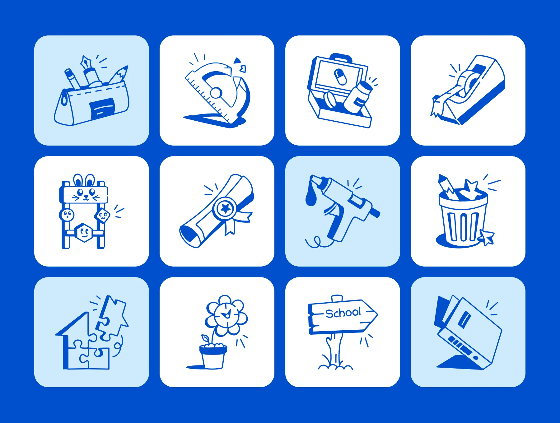 School Doodles Icon Set 5