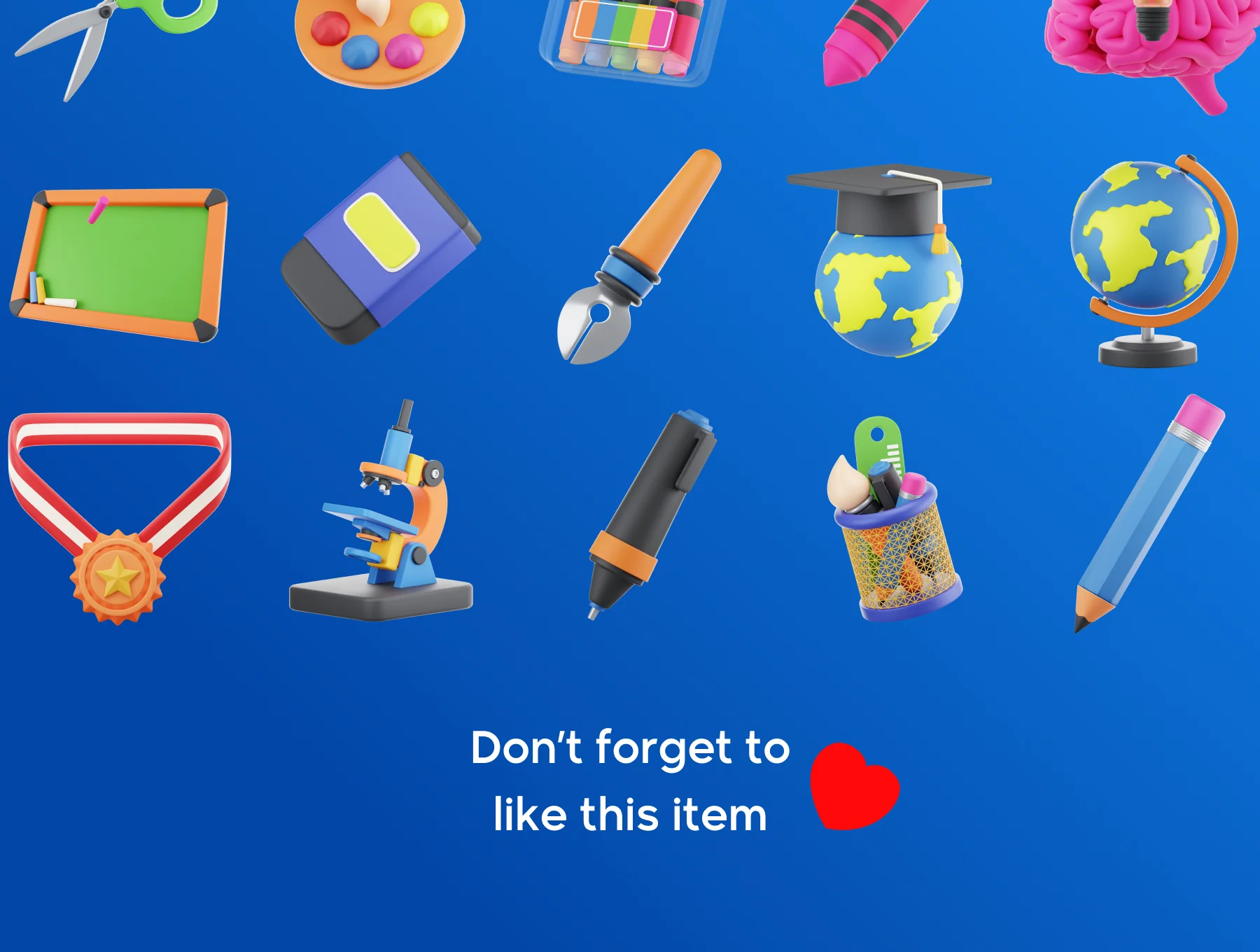 School & Education 3D Icon Pack 6