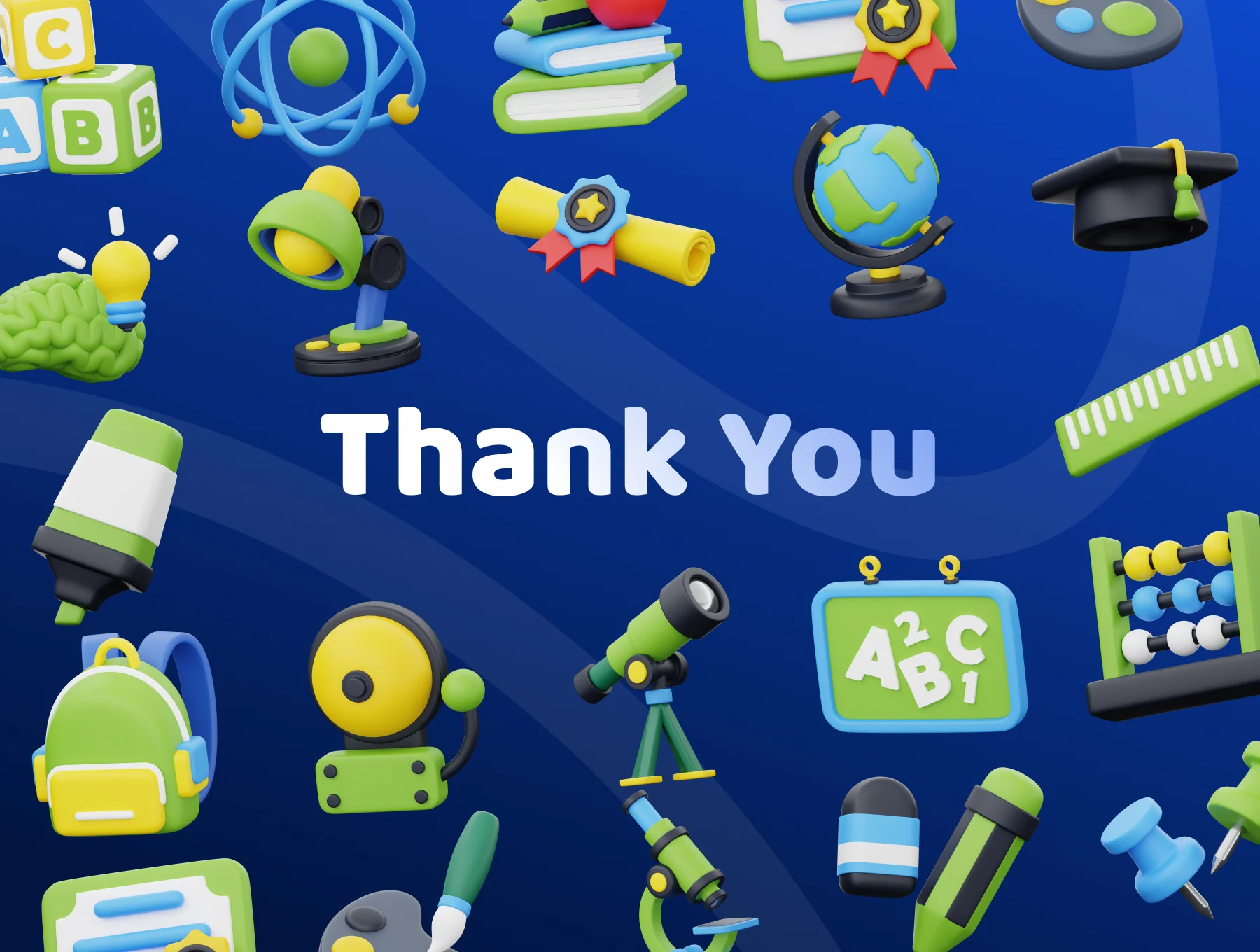School & Education 3D Icon Set 6