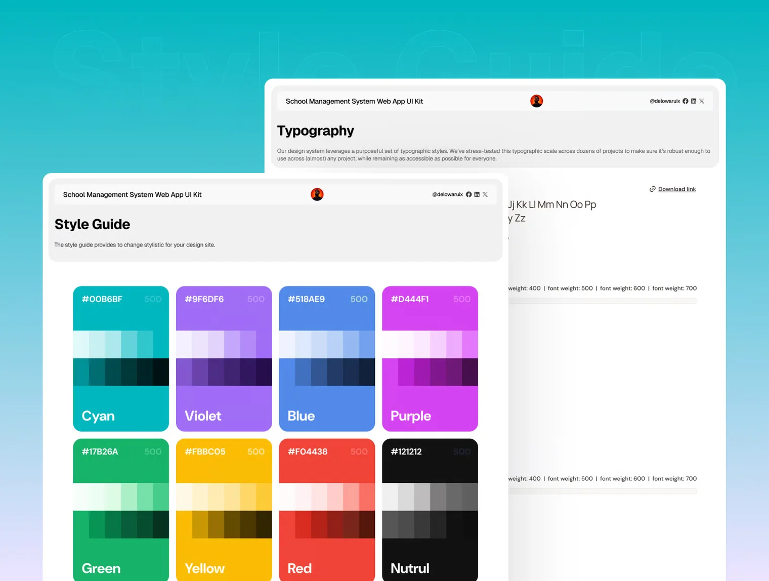 School Management System Web App UI Kit 2