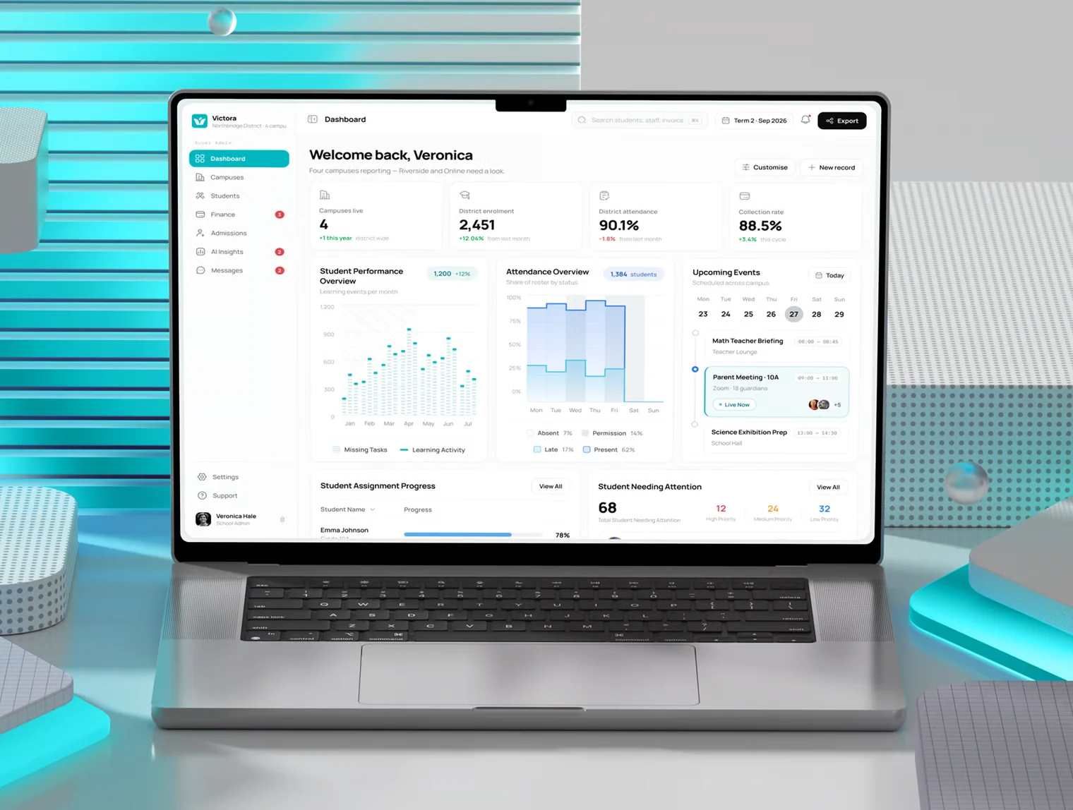 School Management System Web App UI Kit 5